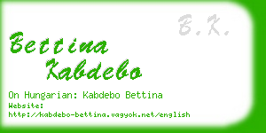 bettina kabdebo business card